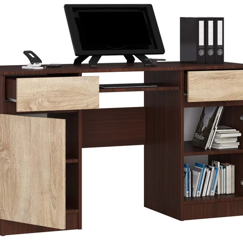 Tvirtas rašomasis stalas su laminuota plokšte ir ABS briaunomis