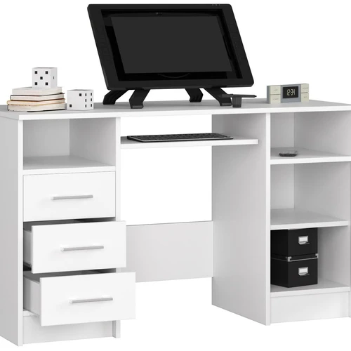 Klasikinis baltas stalas su erdviu dizainu