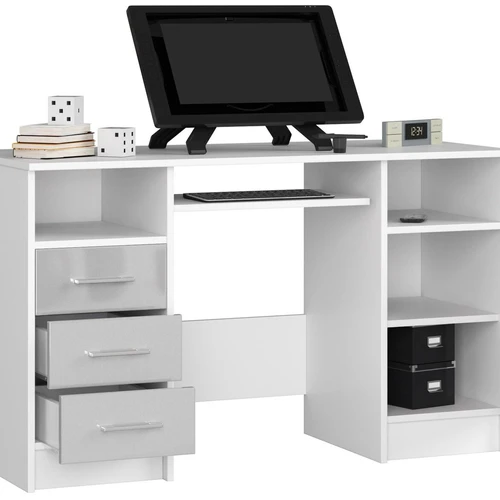 Patogus ir funkcionalus rašomasis stalas su stalčiais ir klaviatūros lenta