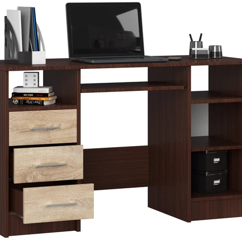 Modernus ANA stalas su ištraukiama klaviatūra ir daugybe sandėliavimo vietų