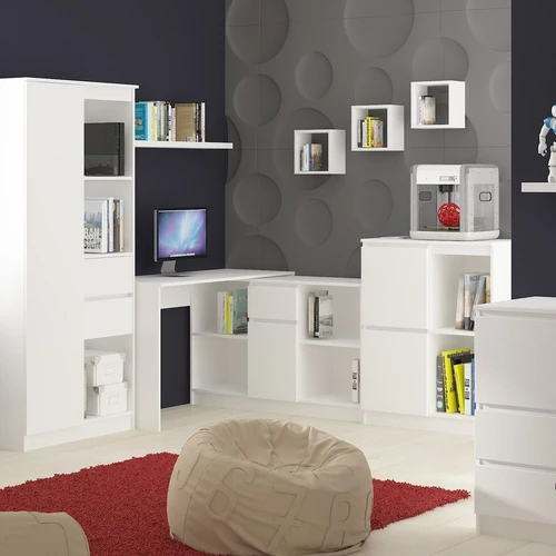 Stalas su ABS apvadu ir atspariais stalčių fasadais