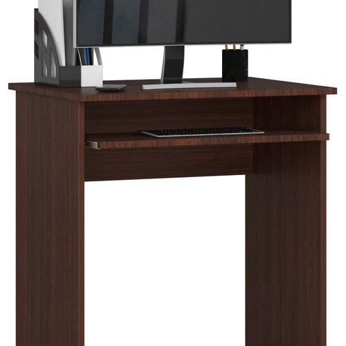 Kompaktiškas rašomasis stalas su klaviatūros lentynėle