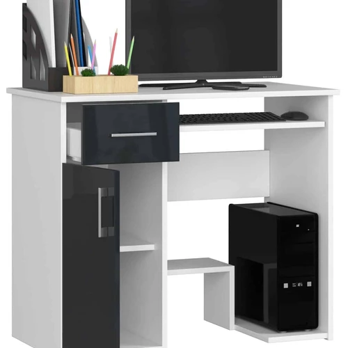 Ergonomiškas rašomasis stalas su klaviatūros lenta ir kompiuterio laikikliu