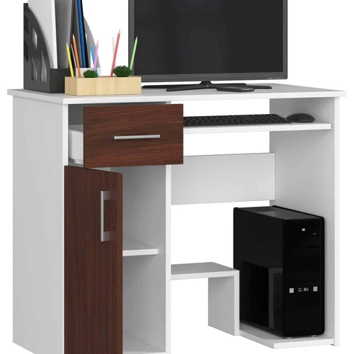 Baltas stalas su tamsiai rudais priekiais