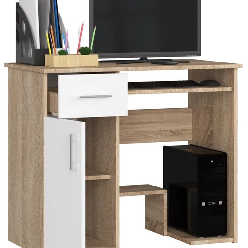 Tvirtas laminuotas stalas su ABS apvadu ir spintelė