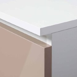 Rašomasis stalas NORE Pixel 90, dešininis, baltos/kreminės spalvos - Darbo stalai