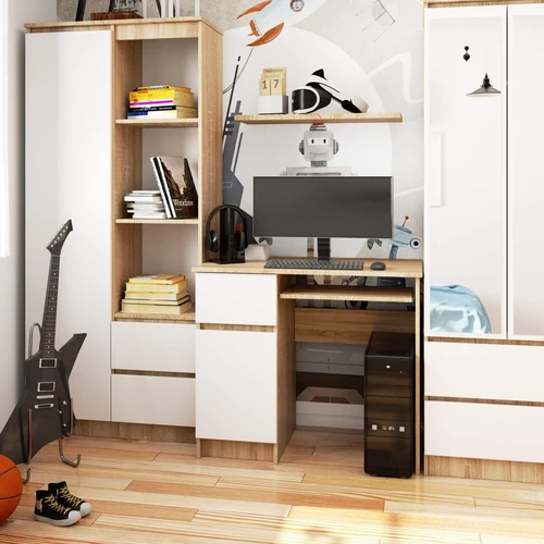 Patogus rašomasis stalas su daug vietos ir savarankišku surinkimu