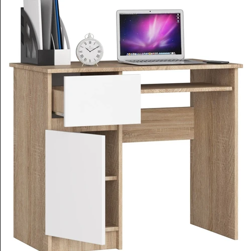 Ergingas rašomasis stalas su ABS briaunomis ir metaliniais kreiptuvais