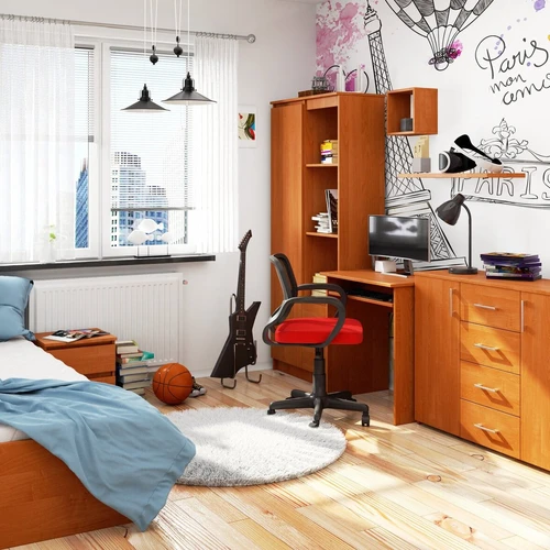 Kompaktiškas rašomasis stalas su funkcionaliu dizainu