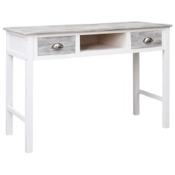 Rašomasis stalas, pilkos spalvos, 110x45x76 cm, mediena