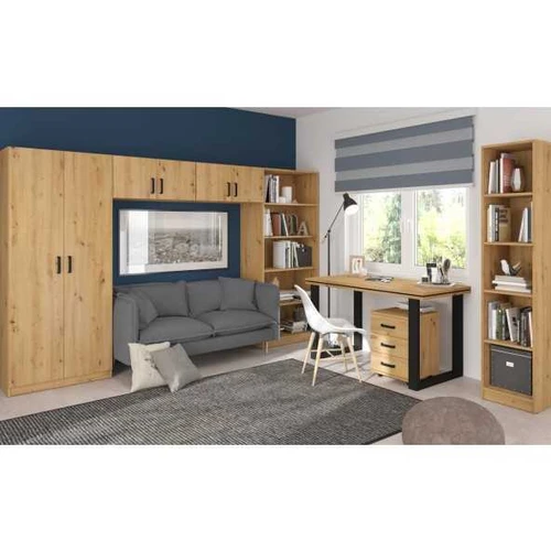 Plati 138 cm spinta „Artisan oak“ medžio atspalviu