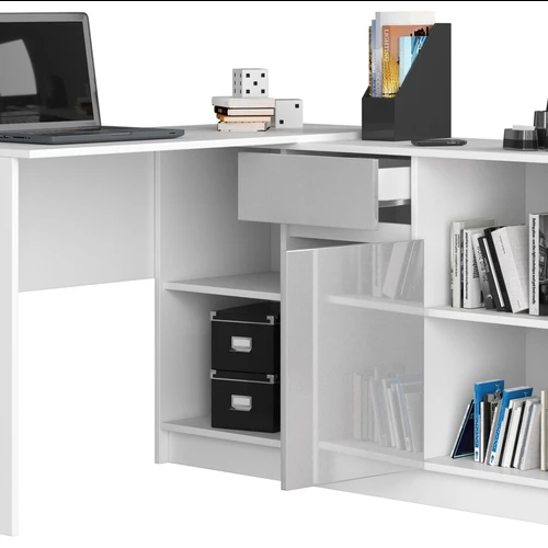 Modernus rašomasis stalas su komoda – puikus sprendimas svetainei