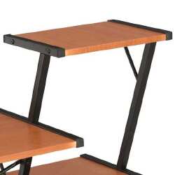 Rašomasis stalas su lentyna, juodas ir rudas, 116x50x93cm - Darbo stalai