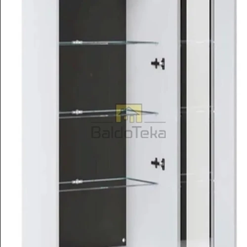 Moderni baltos ir juodos spintos su blizgiu fasadu