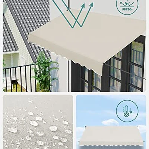 Aukštos kokybės smėlio spalvos markizė su PU danga