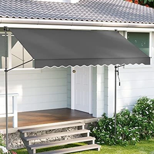 Reguliuojama markizė 300 x 130 cm, tamsiai pilkos spalvos