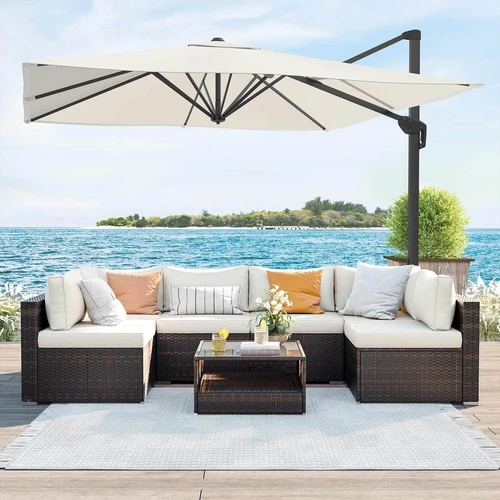 Didelio dydžio skėtis su 3x3 m apsauginiu audiniu