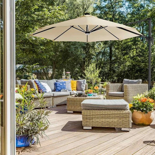 Saulės skėtis su saulės baterija ir USB maitinimu