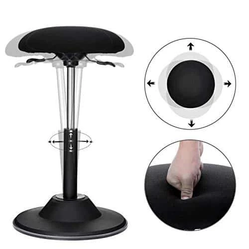 Juoda biuro kėdė su iki 120 kg apkrova