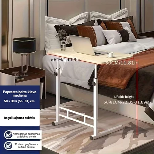 Tvirtas metalinis stalas su reguliuojamu aukščiu