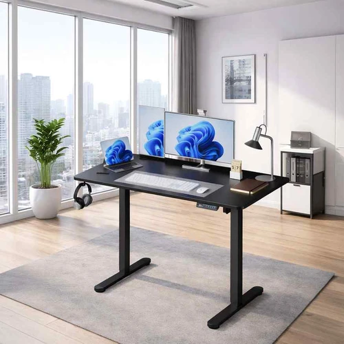Reguliuojamo aukščio stalas Relaxdays 10053461_9188, Elektrinis, 120 × 120 × 60 cm - Darbo stalai