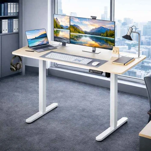 Reguliuojamo aukščio stalas Relaxdays, elektrinis, 140 × 120 × 60 cm - Darbo stalai