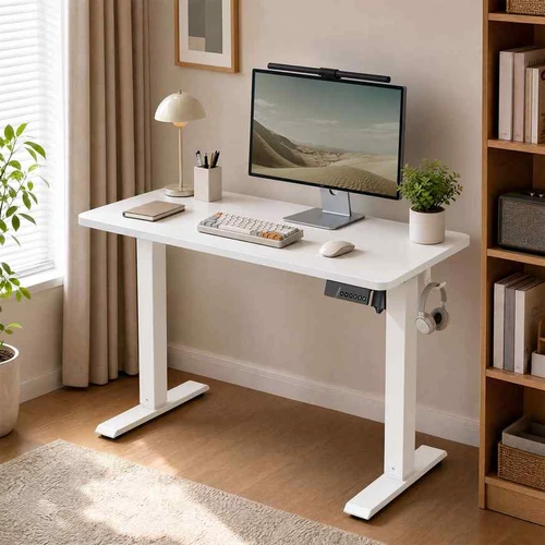 Reguliuojamo aukščio stalas VASAGLE, Elektrinis, 80 × 50 × 72–120 cm - Darbo stalai