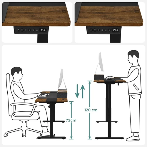 Ergonominis stalas su 4 aukščių nustatymu