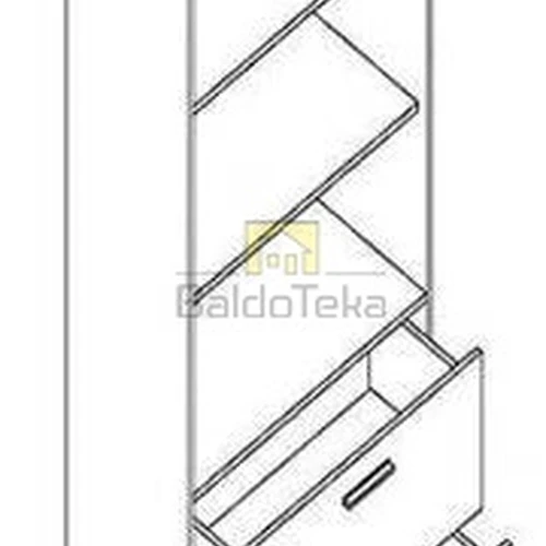 Kompaktiška spinta 50x195x45 cm, LMDP, modernus dizainas