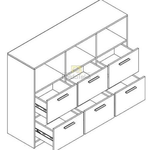 Moderni LMDP spinta 145x108x45 cm su pasirenkamomis rankenėlėmis