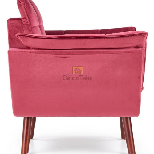 Ergonominė kėdė su gobelenu ir natūraliu medžiu