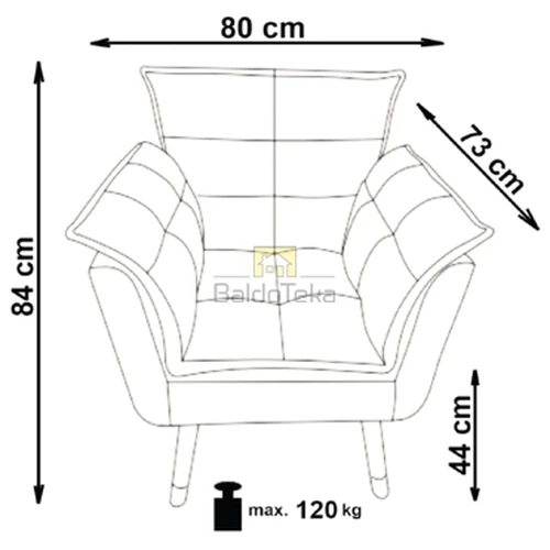 Stilinga tamsiai mėlyna kėdė su gobelenu ir mediniu pagrindu
