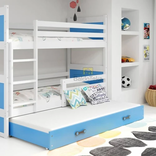 Ergonomiškas vaikiškas lovos komplektas su apsaugine tvorele