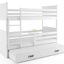 RICO 3 (balta) bms vaikiška trivietė lova + čiužiniai.