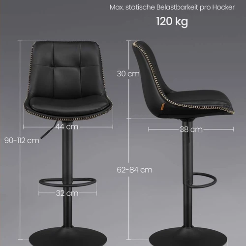 Juodos baro kėdės – elegancija ir komfortas