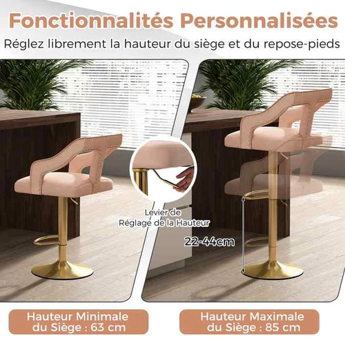 Ergonomiškos baro kėdės su dujiniu keltuvu