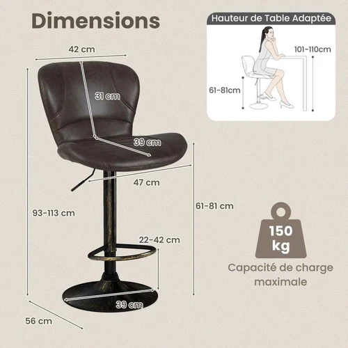 Ergonomiškos virtuvės baro kėdės 2 vnt.