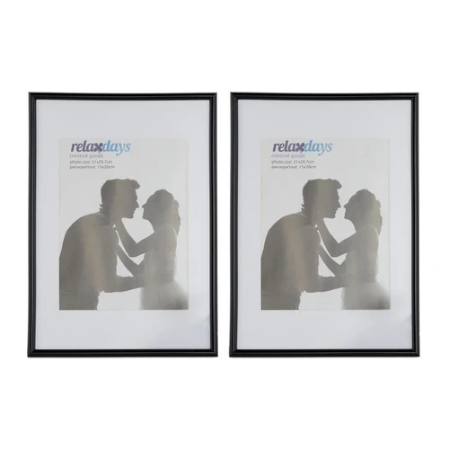Rinkinys iš 2 nuotraukų rėmelių 31x21x2cm., juodos/baltos spalvos