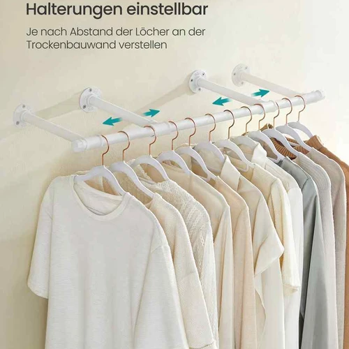 Rinkinys iš 2 sieninių drabužių kabyklų 30x84x7cm., baltos spalvos - Rūbų kabyklos