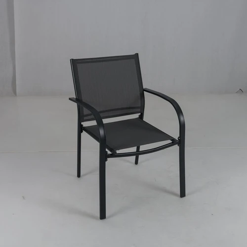 Rinkinys iš 2 sodo kėdžių 61x58x85cm., juodos spalvos