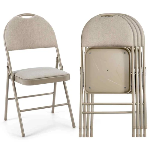 Rinkinys iš 4 valgomojo kėdžių 47x50x88,5cm., smėlio spalvos