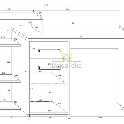 Moderni spinta su individualia spalva, 127 cm pločio