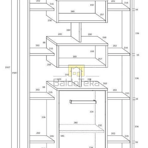 Aukštos kokybės LMDP spintelė 85x161x29 cm