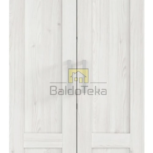 Plati ir aukšta spinta su šviesaus maumedžio ir ąžuolo dekoro