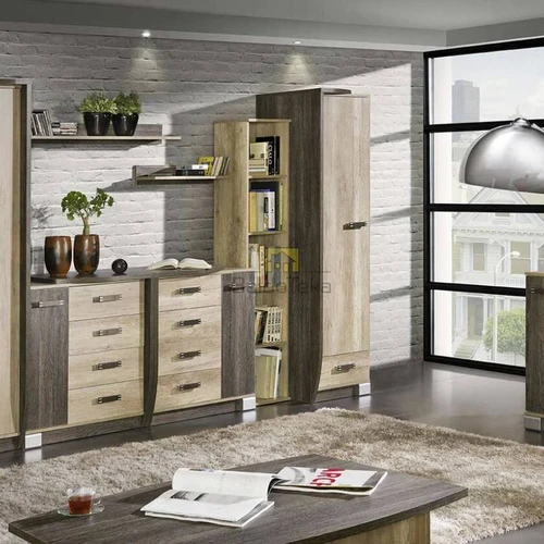 Kompaktiška spintelė su apšvietimu – ąžuolo canyon/arusha spalva