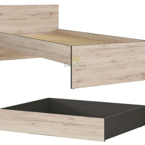 Moderni lova 95x204,5 cm be čiužinio