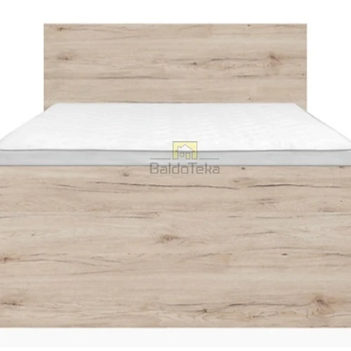 Pilka Wolfram spalvos lova be patalynės dėžės