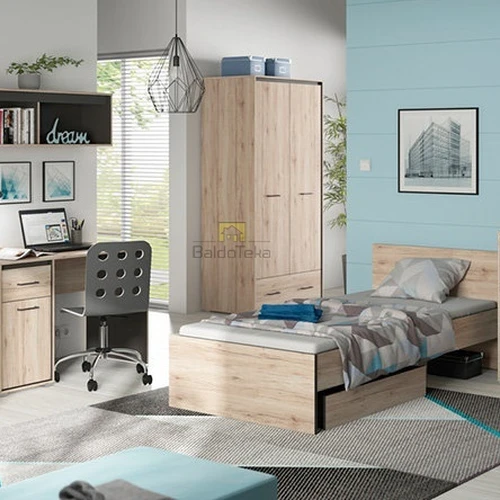 Moderni spinta su San Remo ąžuolo ir Wolfram pilkos spalvos apdaila