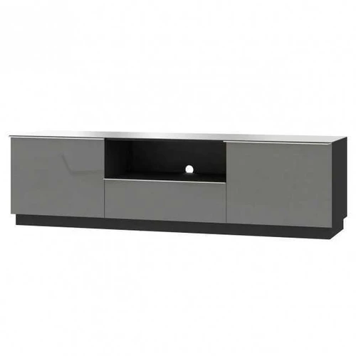 RTV komodas HELIO HE40 juodas / pilkas stiklas