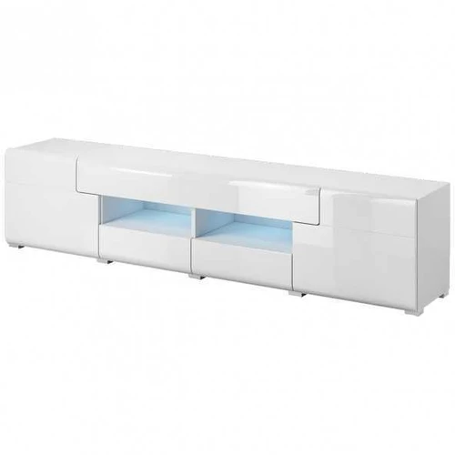 RTV komodas TOLEDO TL40 balta / blizgi balta